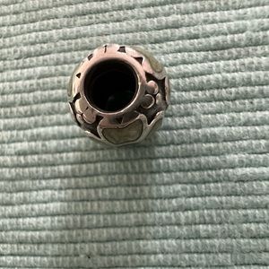 Pandora green heart stone charm